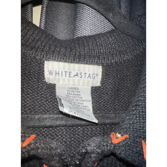 Ugly Halloween Sweater Xmas Pumpkin Sweatshirt Crewneck Size XL - Picture 3 of 5